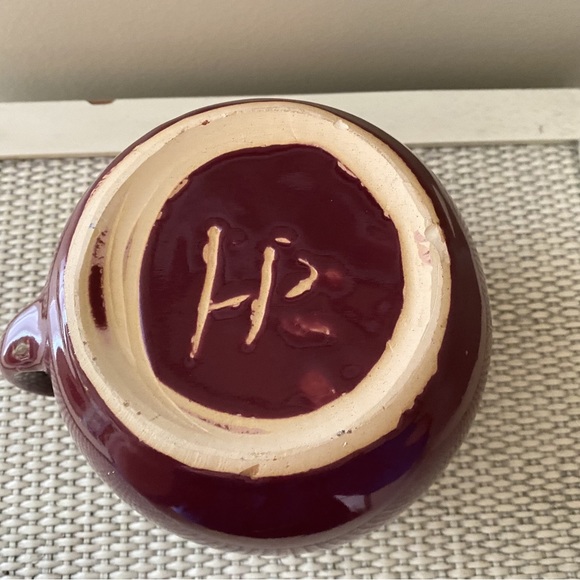 Vintage Bybee Pottery pitcher Burgundy 1990s - Picture 4 of 4